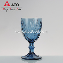 ATO Colored Goblet Water Glass Blue Glass Goblets